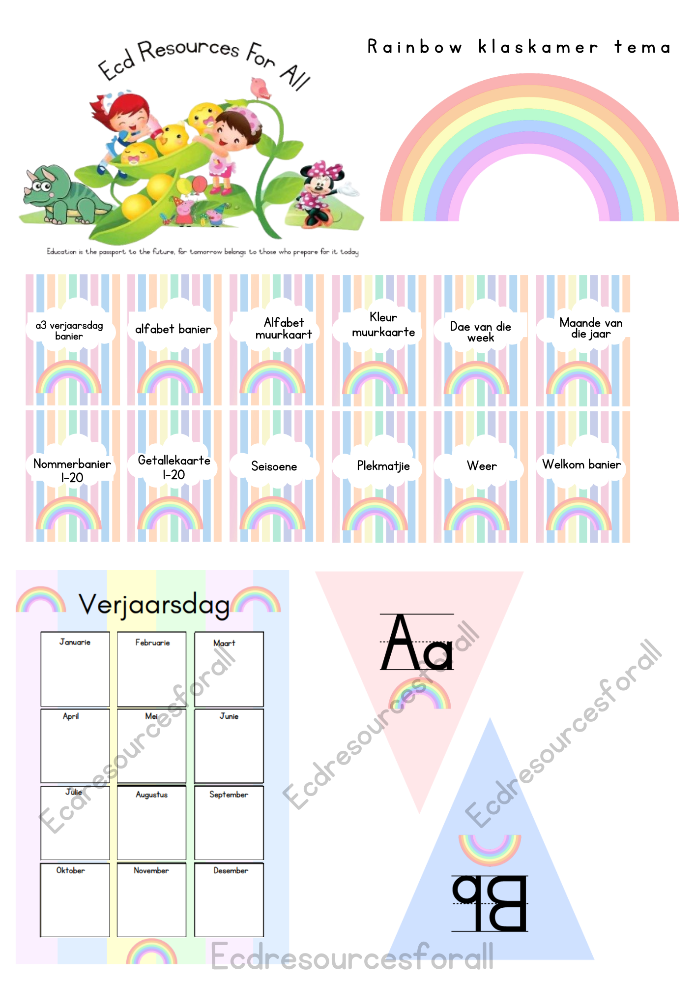 Rainbow Klaskamer tema