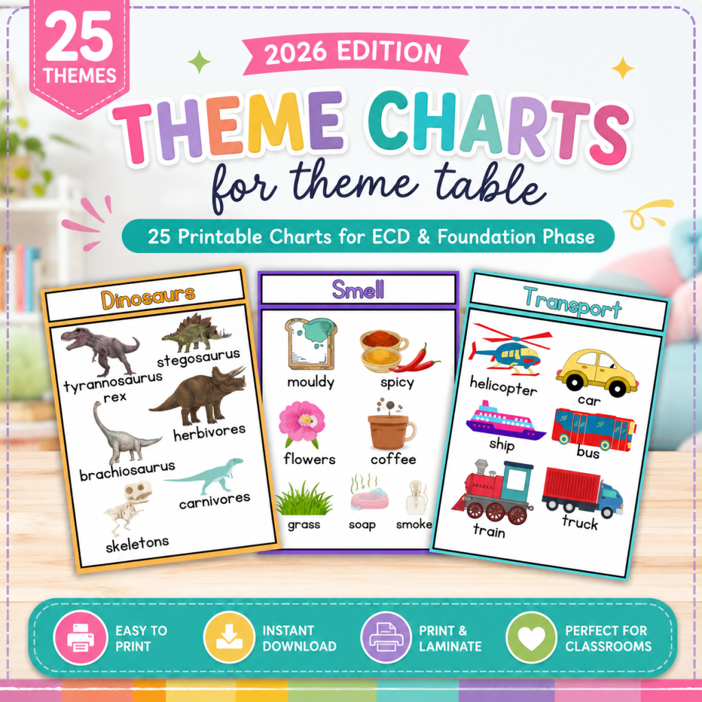 25 Printable Theme Table Charts | ECD & Foundation Phase - ECD ...