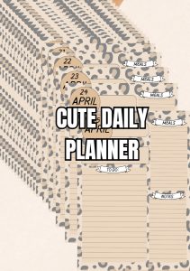 Home Cute cheetah print digital planner