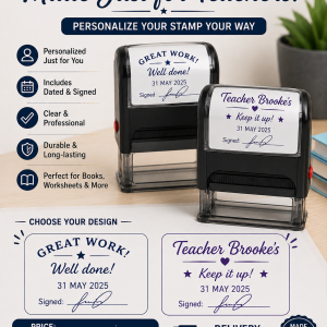 Personalised teacher stamps