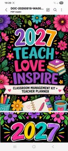 2027 Teacher planner + classroom management kit