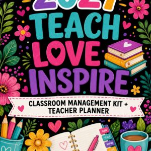 2027 teacher planner + classroom management kit